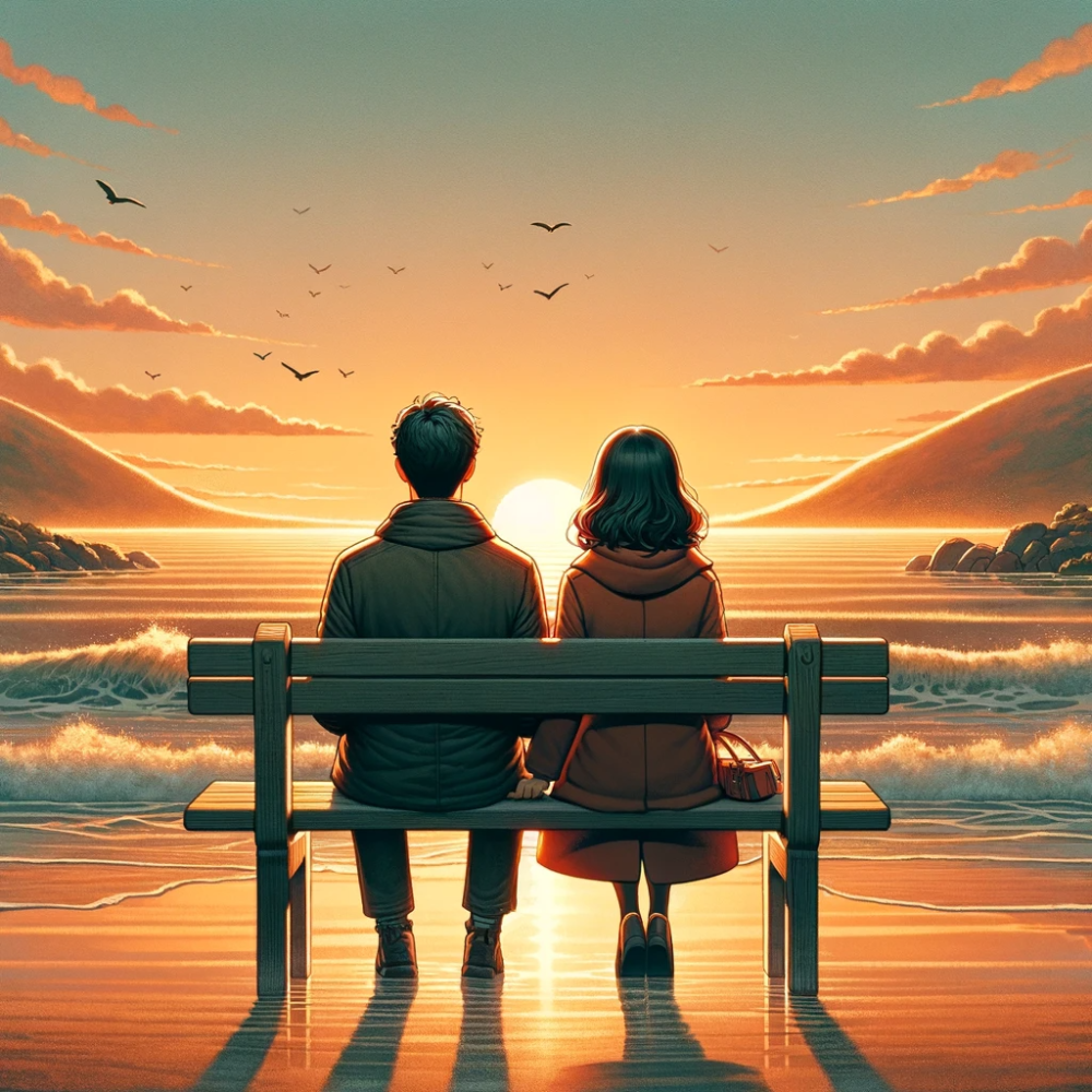 愛はお互いに見つめ合うことではなく、共に同じ方向を見つめることである