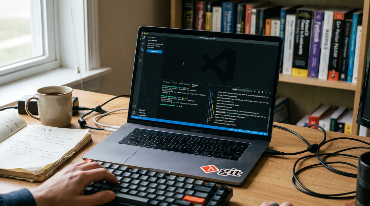 VS CodeのGit FetchとPullの違いと使い分け