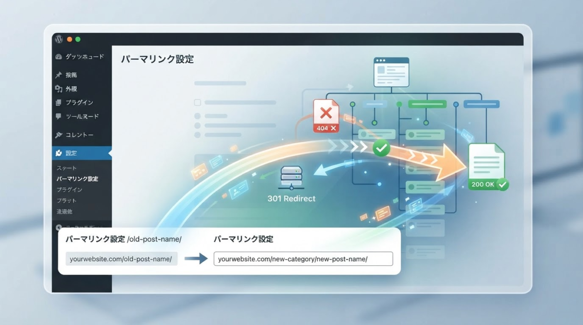 WordPressのパーマリンクを後から変更するときの301リダイレクト設定