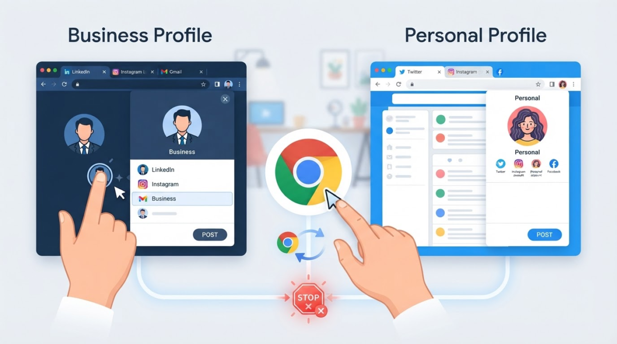 個人用と仕事用のSNSを取り違えないために｜Chromeプロファイルの分け方と送信前の確認